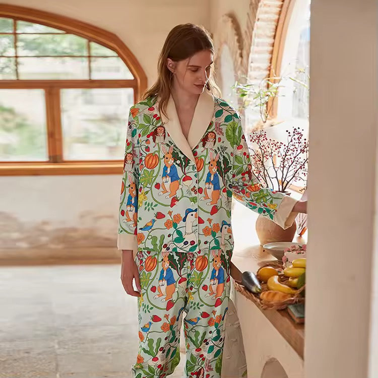 AIMEE-LOU PYJAMA SET, IN GREEN MULTI
