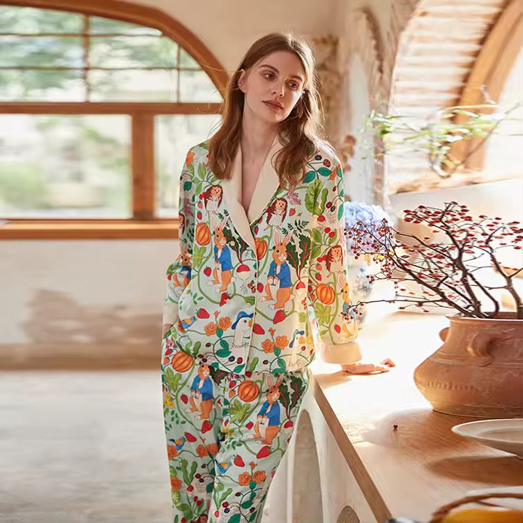 AIMEE-LOU PYJAMA SET, IN GREEN MULTI