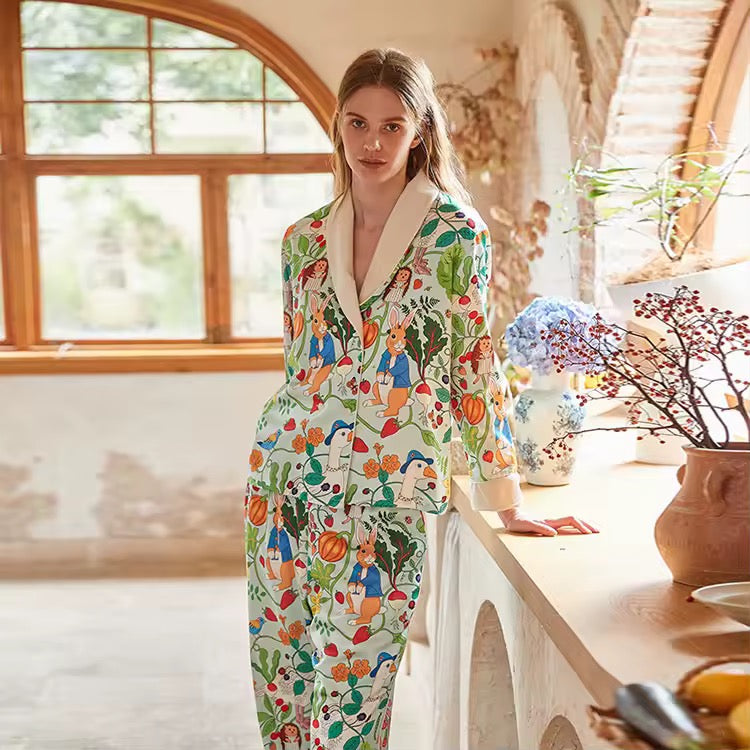 AIMEE-LOU PYJAMA SET, IN GREEN MULTI